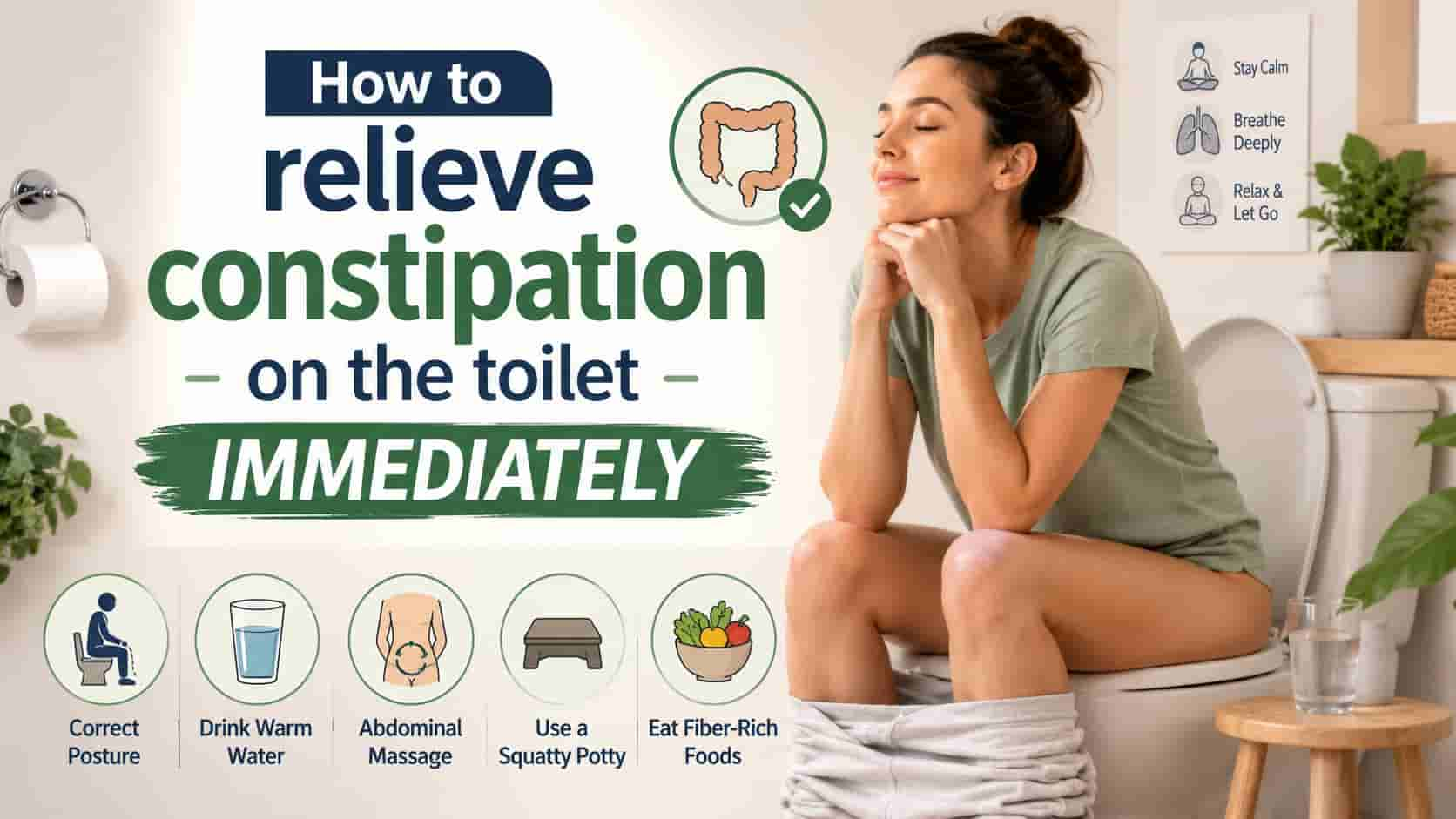 How to relieve constipation on the toilet immediately