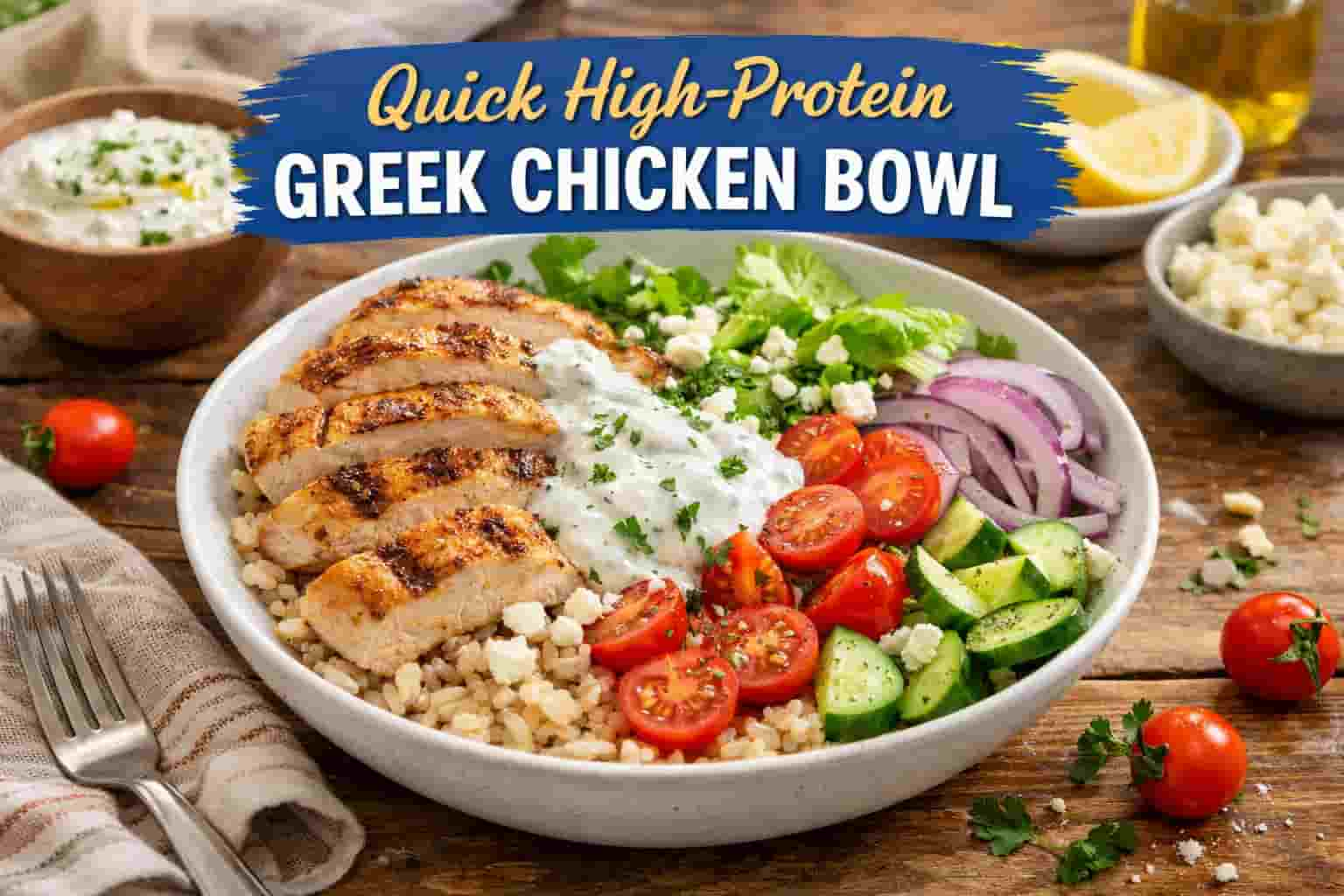 Quick High-Protein Greek Chicken Bowls